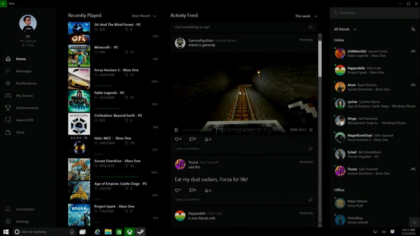 Xbox-App Windows 10 Live