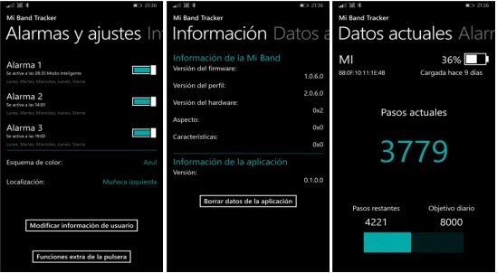 MiBand Tracker BETA Screenshot