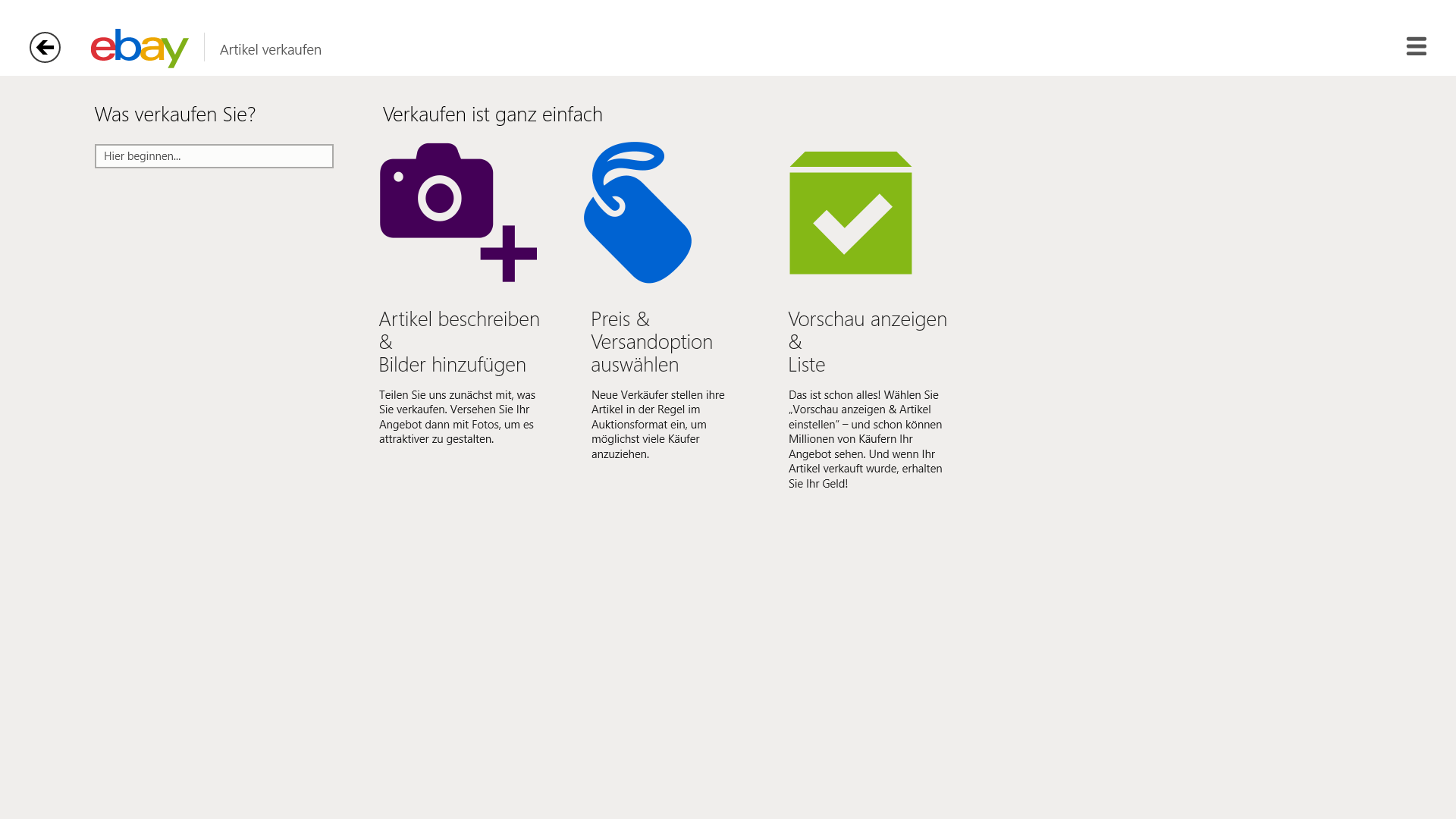 Ebay App Für Windows 8rt Erhält Verkaufsfunktion