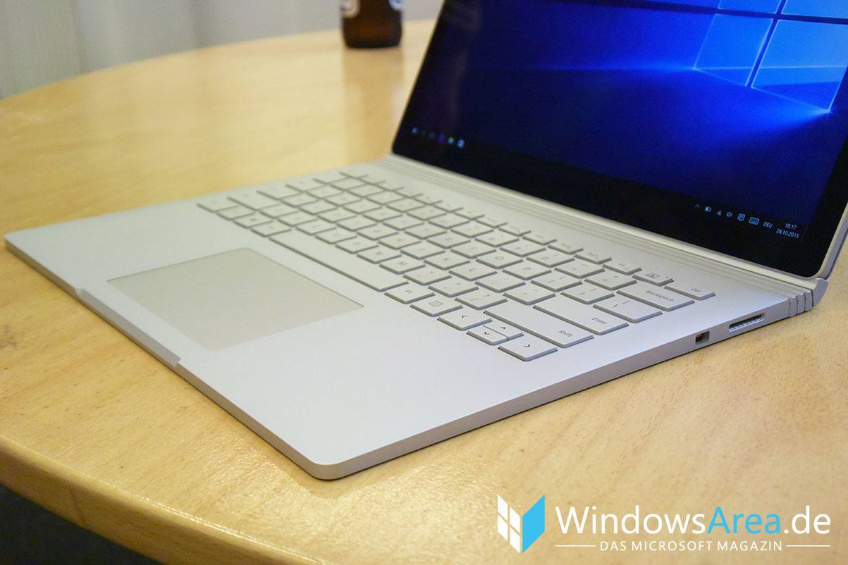 Microsoft Surface Book front tastatur Touchpad