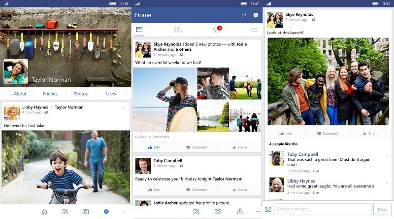Facebook v10 - Screenshots