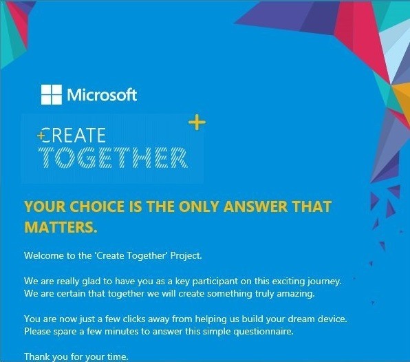 Microsoft Create Together Projekt