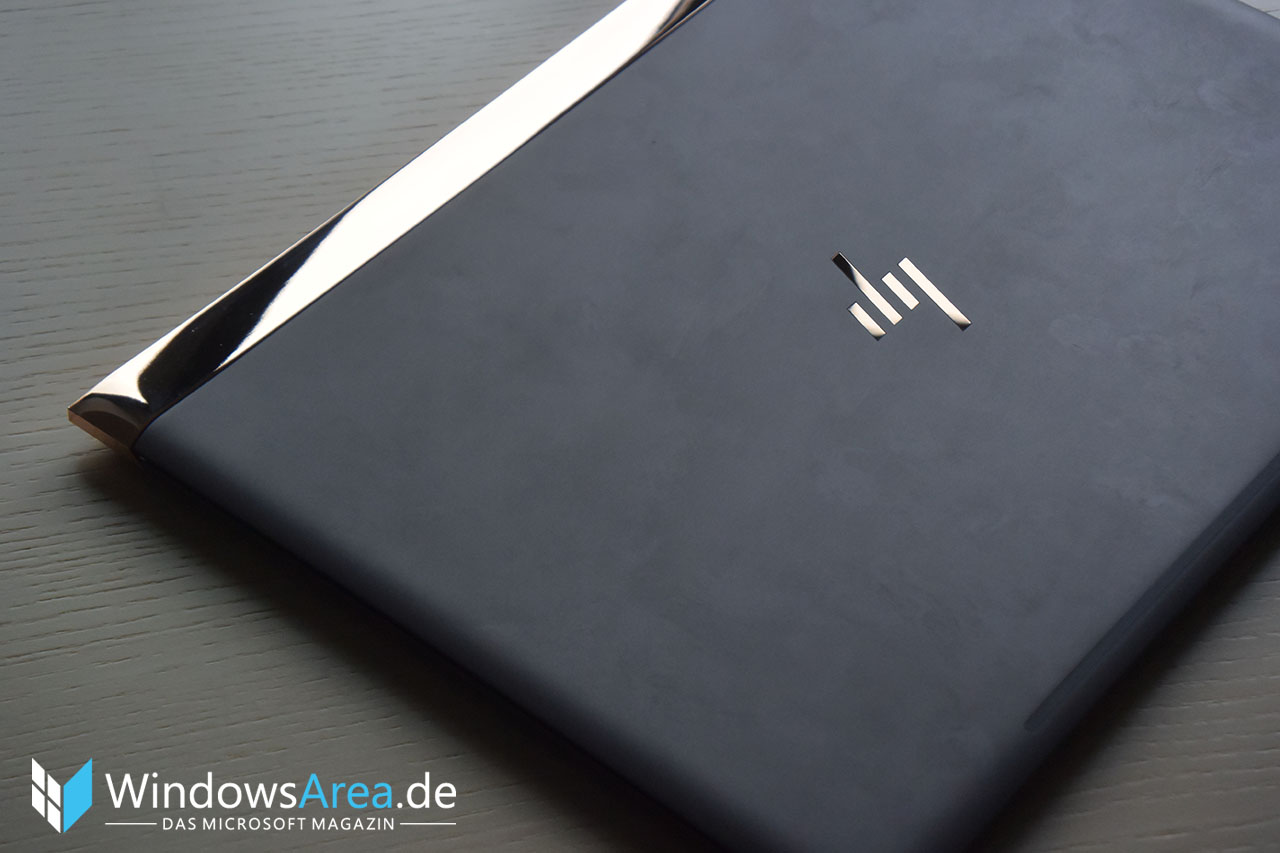 HP Spectre 13 Hands-On Erster Eindruck Logo Rückseite