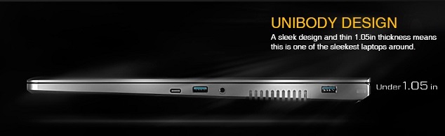 Unibody Design EVGA SC 17 Gaming Laptop