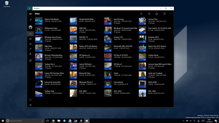 OneDrive Universal App Windows 10 Desktop