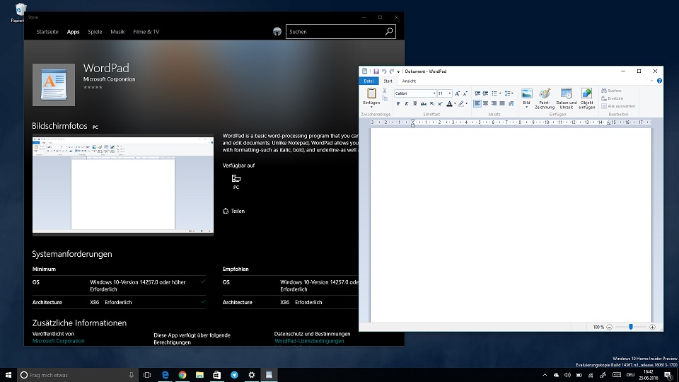 WordPad Windows Store