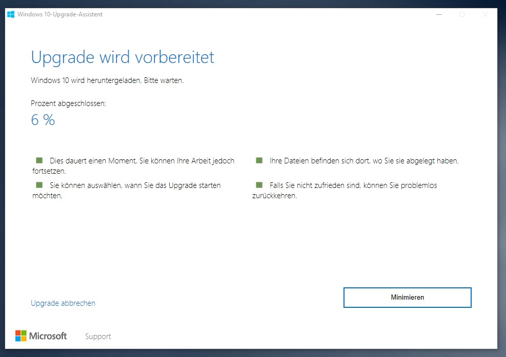 Windows 10 Upgrade Assistent