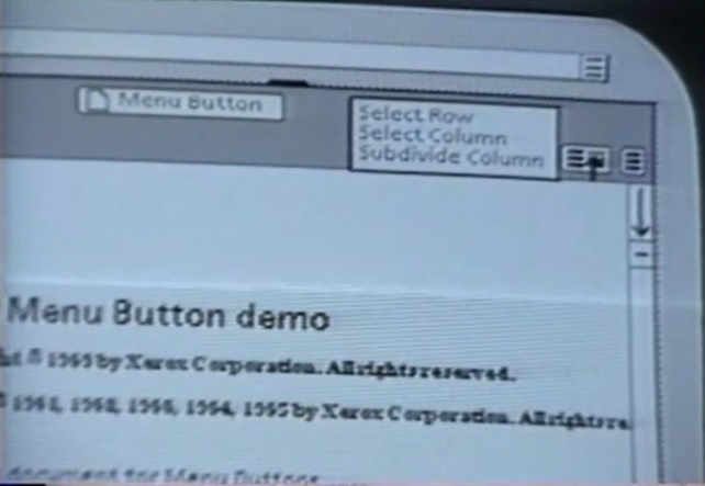 Xerox Star Menu Button