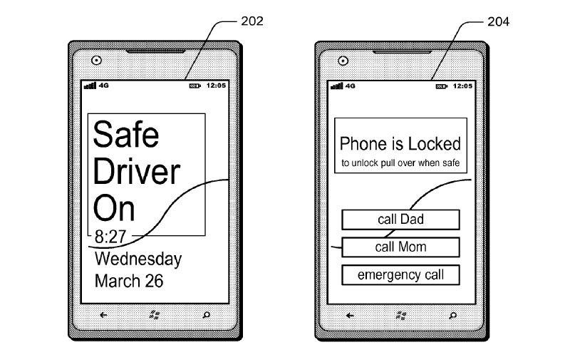 Microsoft Auto Safe Driving Safe Driver Feature Patent