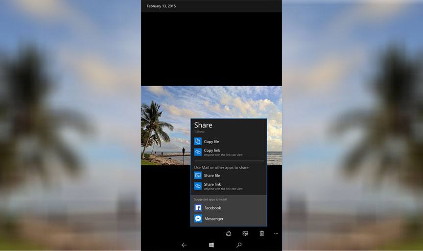 Insider Fotos App für Windows 10 Mobile bekommt App Vorschläge im