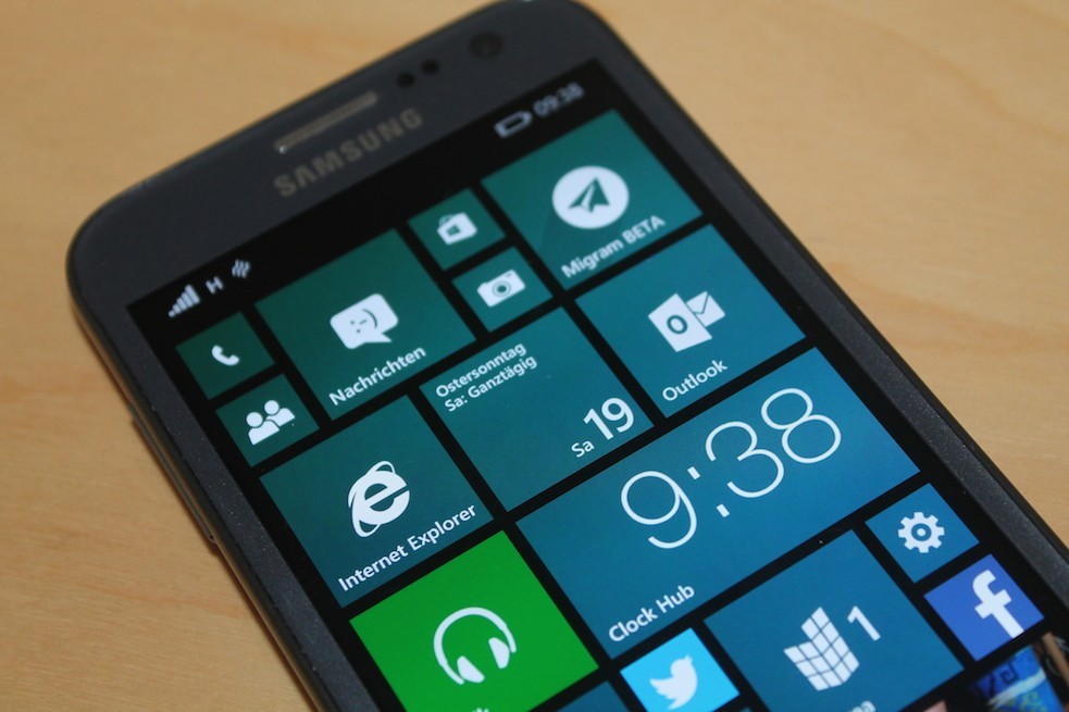 Samsung ATIV S Windows Phone 8.1 Homescreen