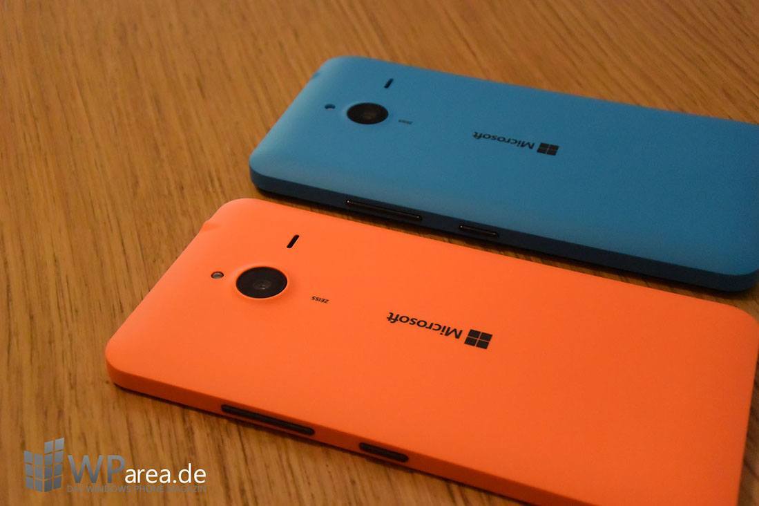 Microsoft Lumia 640 Hands-On rückseite back side seite orange blau