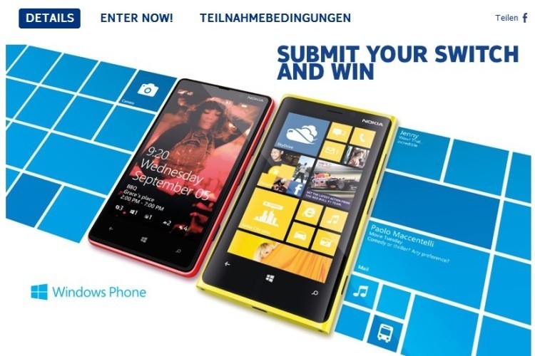 Nokia verlost fünf Lumia 920 Windows Phones