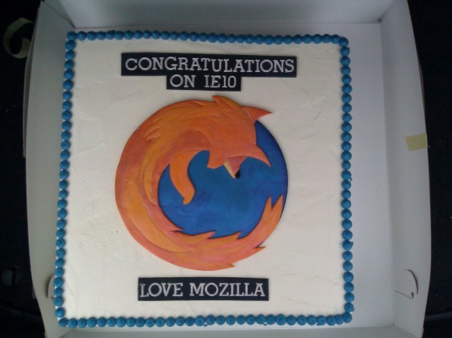Internet Explorer 10: Süße Glückwünsche von Mozilla