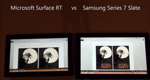 Surface RT im Performance-Vergleich mit Samsung Core i5 Windows 8 Tablet
