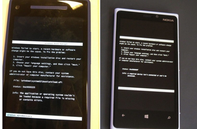 UEFI Bootmanager Fehlermeldung unter Windows Phone 8