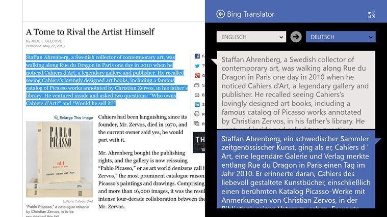 Microsoft veröffentlicht Bing Translator für Windows 8/RT