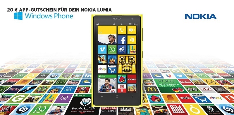 Nokia bietet neuen Lumia-Besitzern 20€ App-Gutschein an