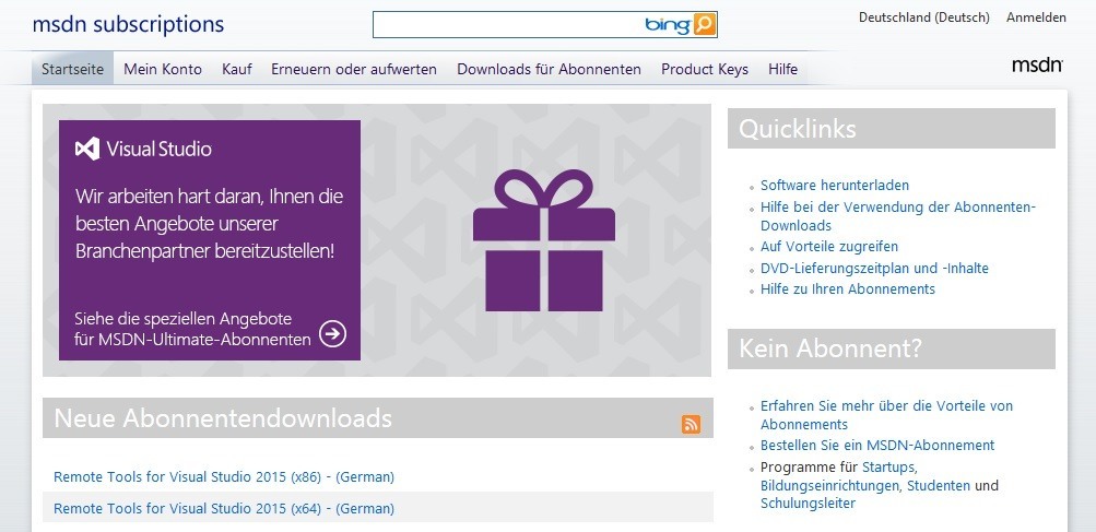 MSDN-Subscriptions