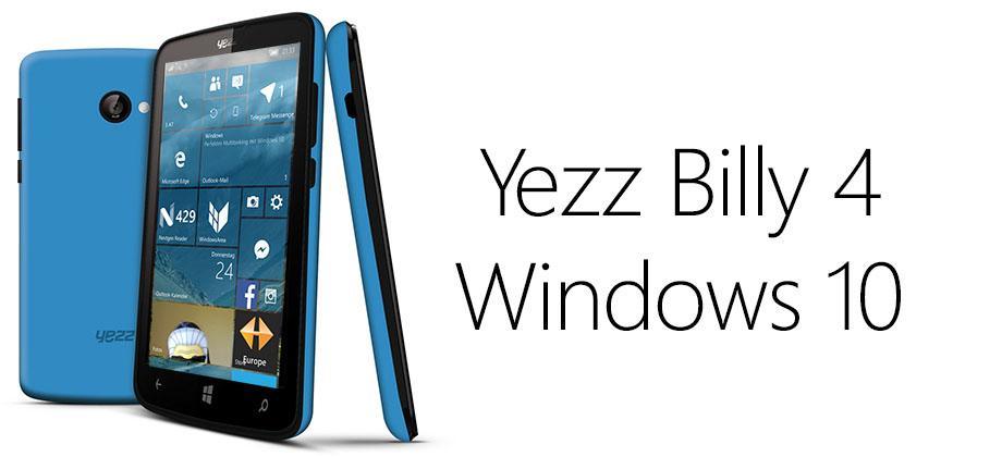 Yezz: Windows 10 Mobile kommt nicht für das Billy 4 wegen zu geringem Speicher