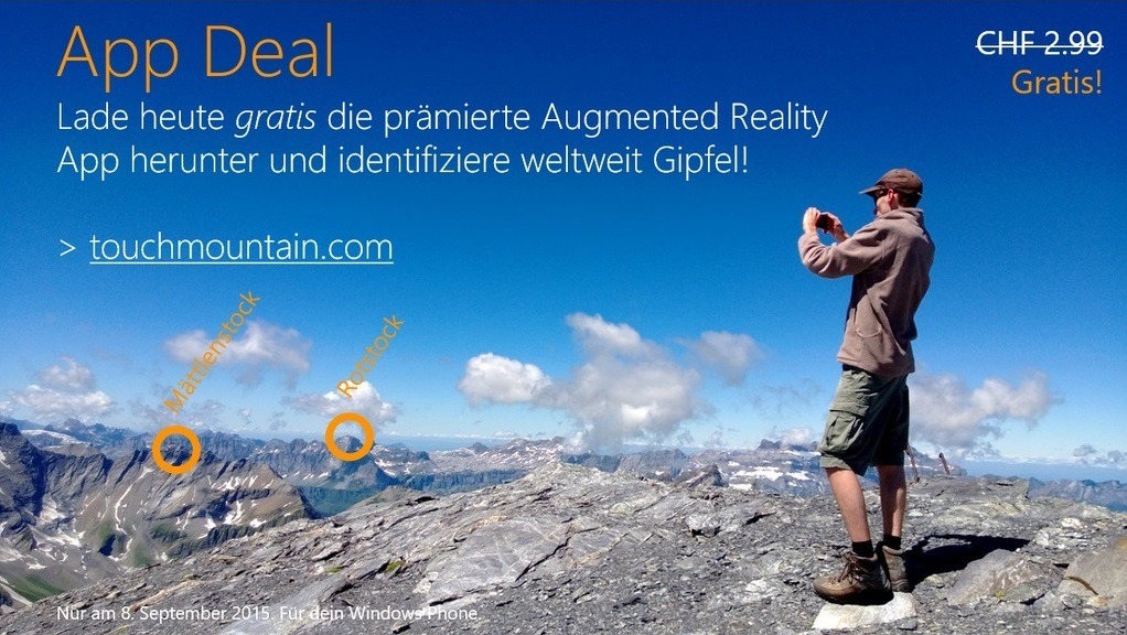 TouchMountain: AR-App zur Bergbestimmung heute kostenlos
