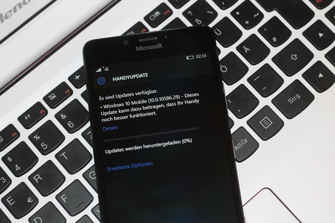 Microsoft liefert Build 10586.29 als erstes Update für Windows 10 Mobile aus