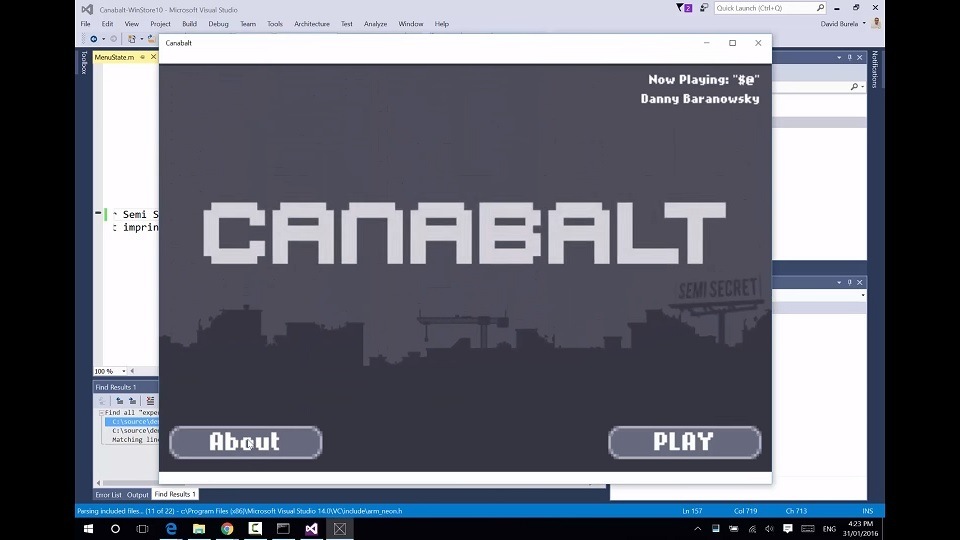 Canabalt Windows 10 Project Islandwood iOS Port