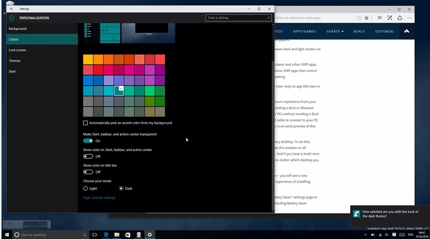 Windows 10 Build 14316 erster Eindruck Hands-On