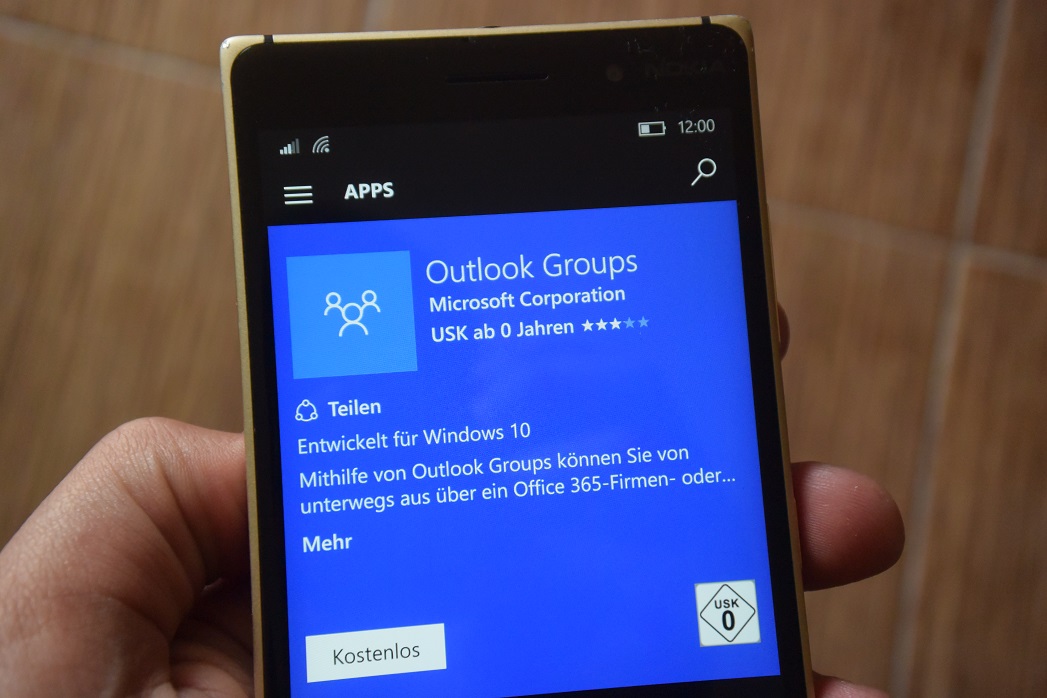 Outlook Groups Windows Store
