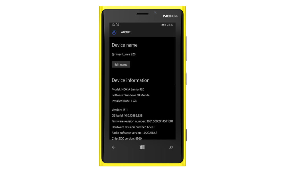 Windows 10 Mobile Build 10586.338