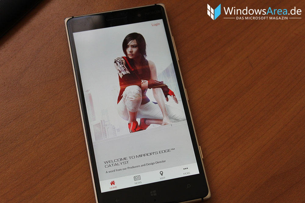 Mirrors Edge Catalyst Companion App für Windows Phone