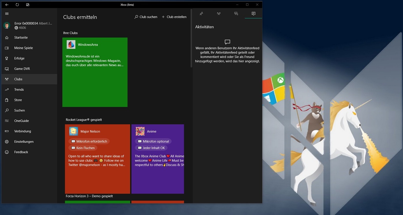 Xbox Clubs API wird Entwicklern Zugriff auf soziale Xbox Live-Funktionen geben