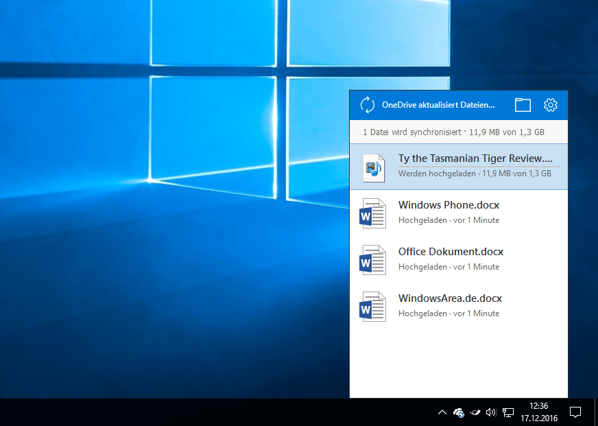 Neue OneDrive Statusanzeige nun für alle Windows 10-Nutzer verfügbar