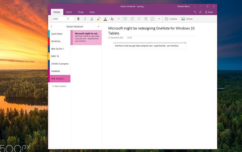 OneNote-Update für Windows 10 bringt eine Reihe neuer Funktionen