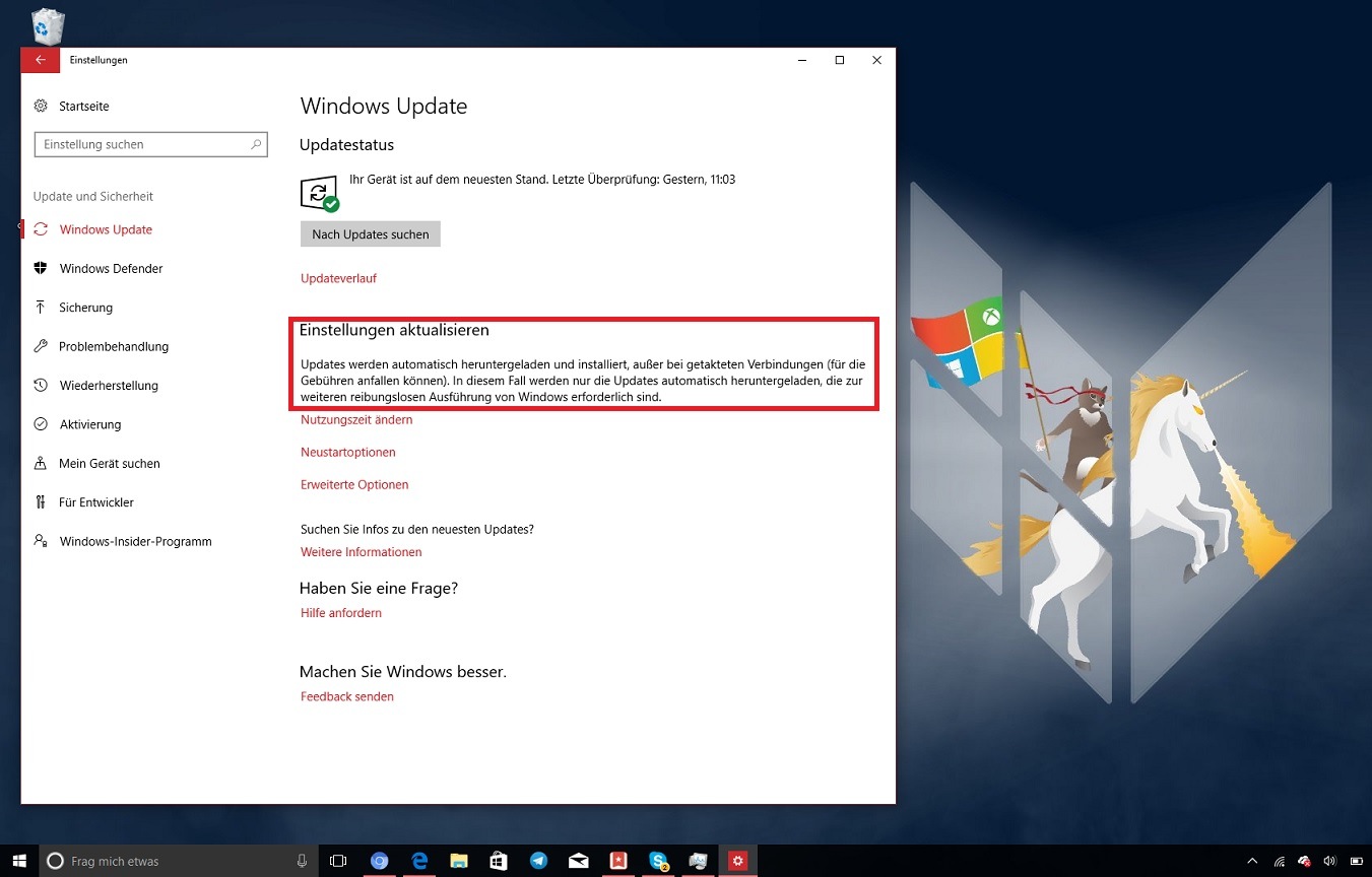 Windows 10 wird wichtige Updates nun auch über getaktete Verbindungen laden