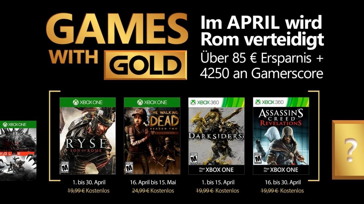 Microsoft Österreich lässt Xbox Games mit Gold im April durchsickern