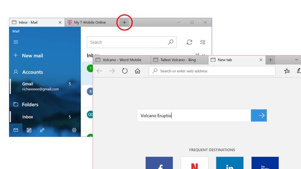 Windows 10 Sets - Apps und Webseiten in Tabs nutzen