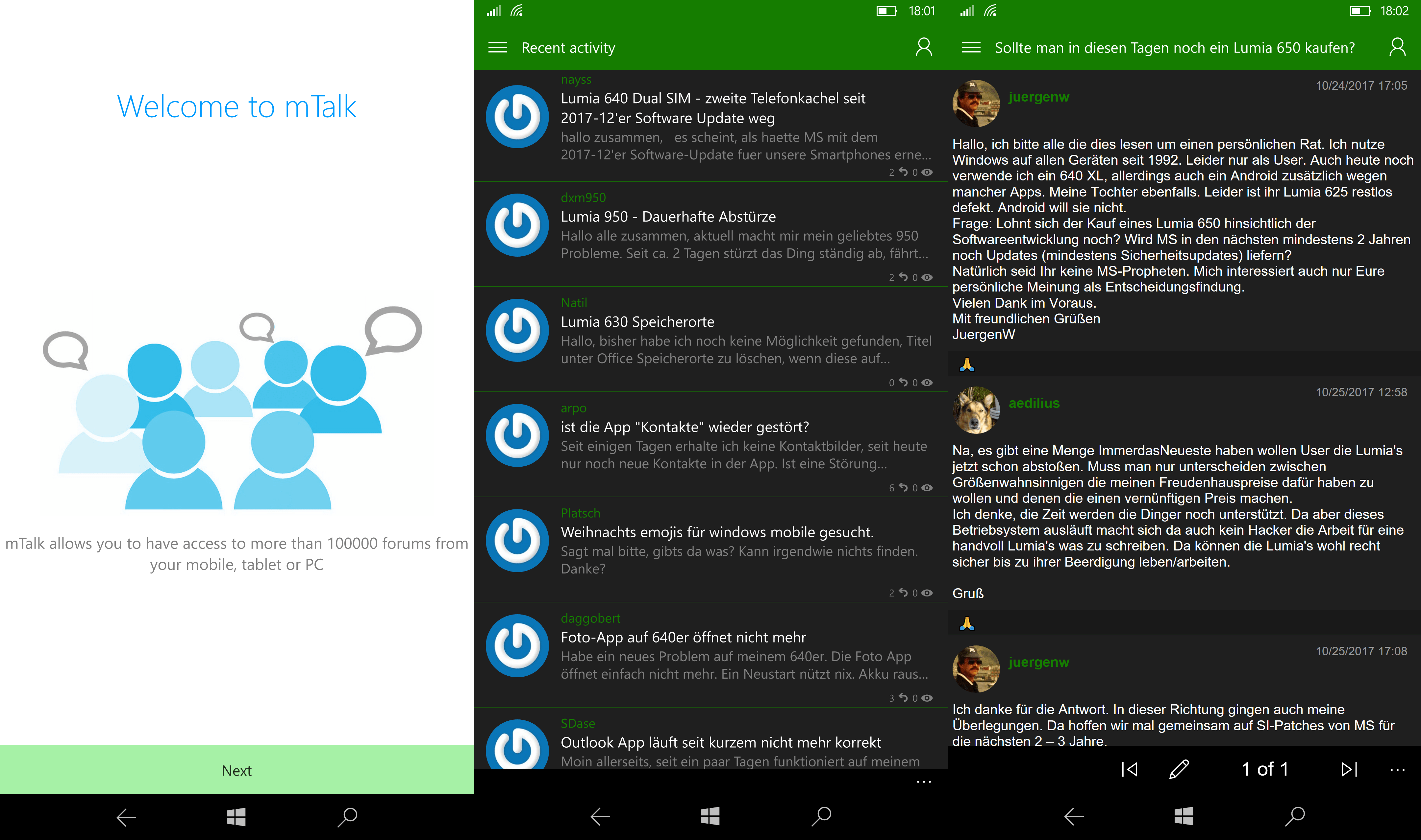 mTalk - Tapatalk für Windows 10 Mobile herunterladen