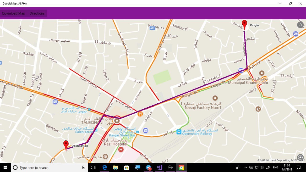 Google Maps UWP - Inoffizielle, native Windows 10-App in Entwicklung