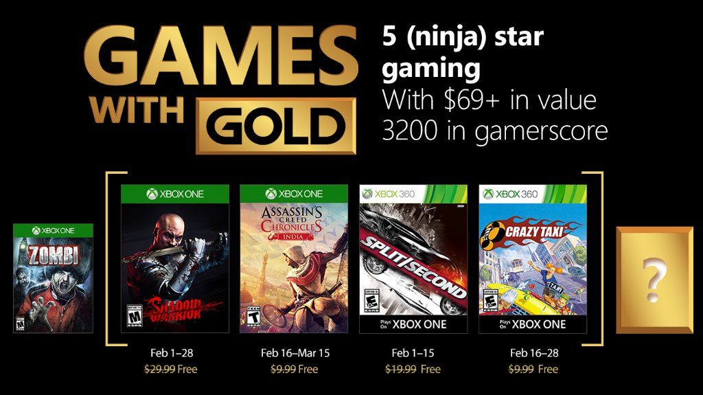 Xbox Live Games with Gold: Gratis Spiele im Februar