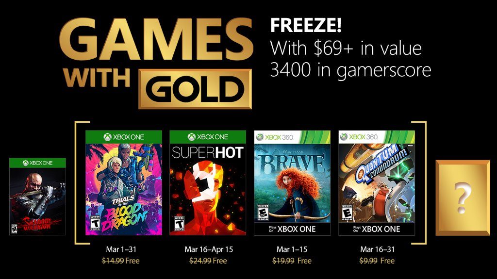 Xbox Live Games with Gold: Gratis Spiele im März