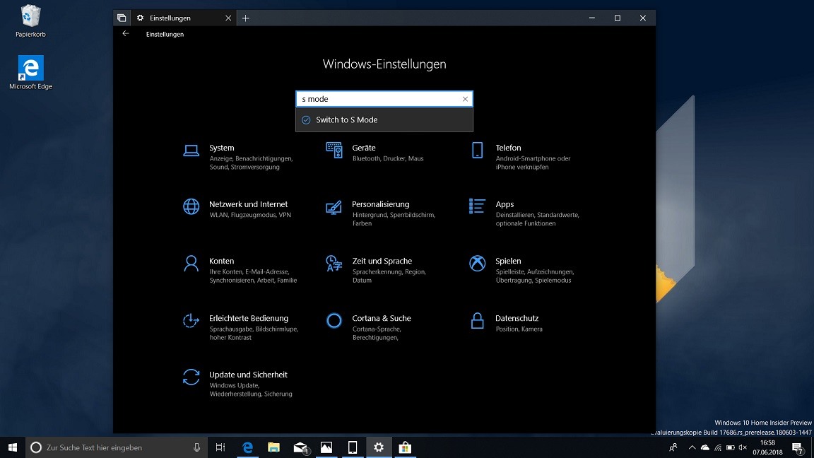 Windows 10 Redstone 5 könnte Wechsel in den S Modus erlauben
