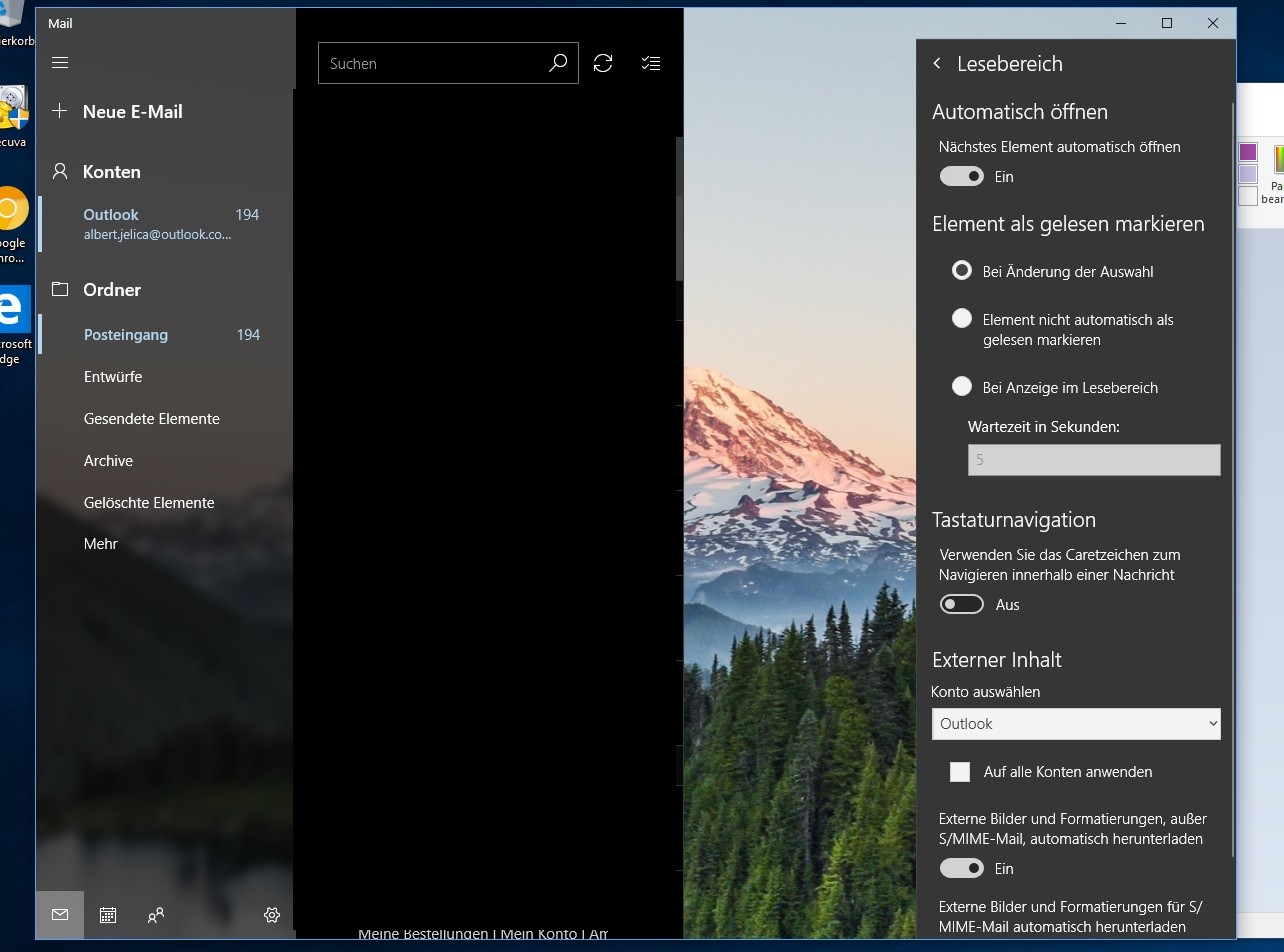 Windows 10 Mail-App: Blockieren von externen Inhalten nun möglich
