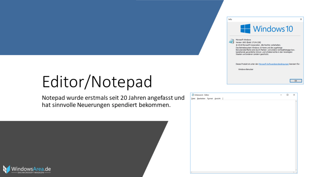 Windows 10 Oktober Update Notepad. Notepad wurde erstmals seit 20 Jahren angefasst und hat sinnvolle Neuerungen spendiert bekommen.