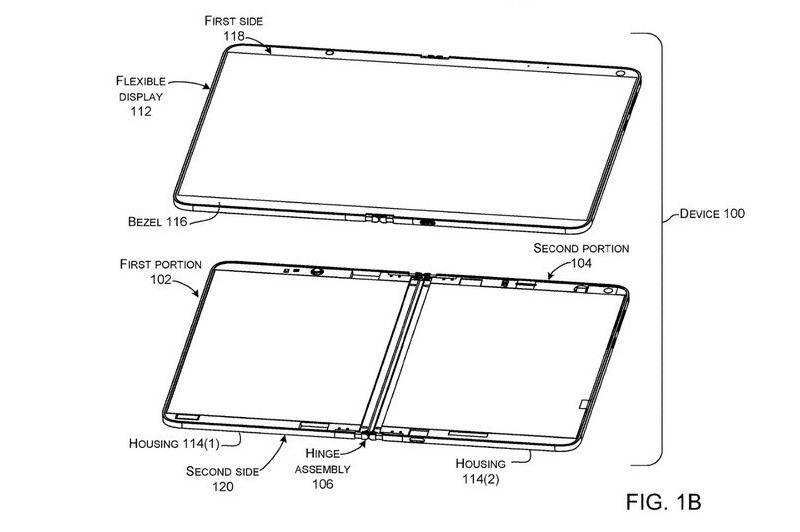 Andromeda: Patent zeigt neues Surface-Gerät mit flexiblem Display