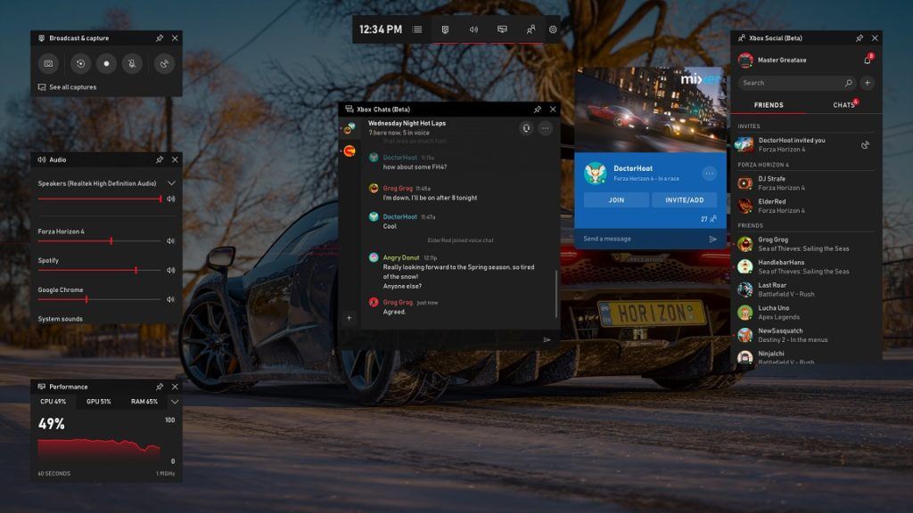 Windows 10 Gamebar