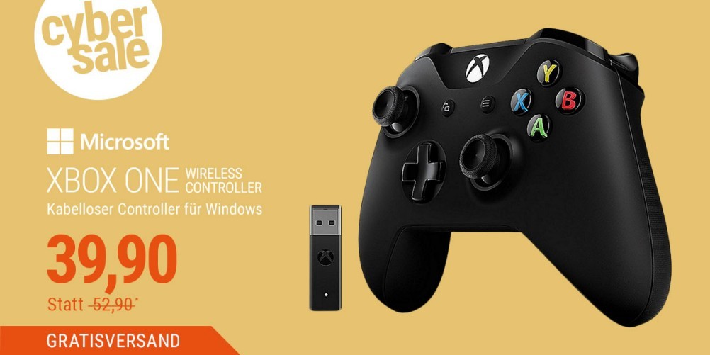 Xbox One S Controller inkl. Wireless Adapter für nur 39,90 Euro