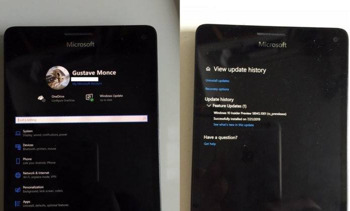 Windows 10 20H1 läuft nun auf dem Microsoft Lumia 950 XL
