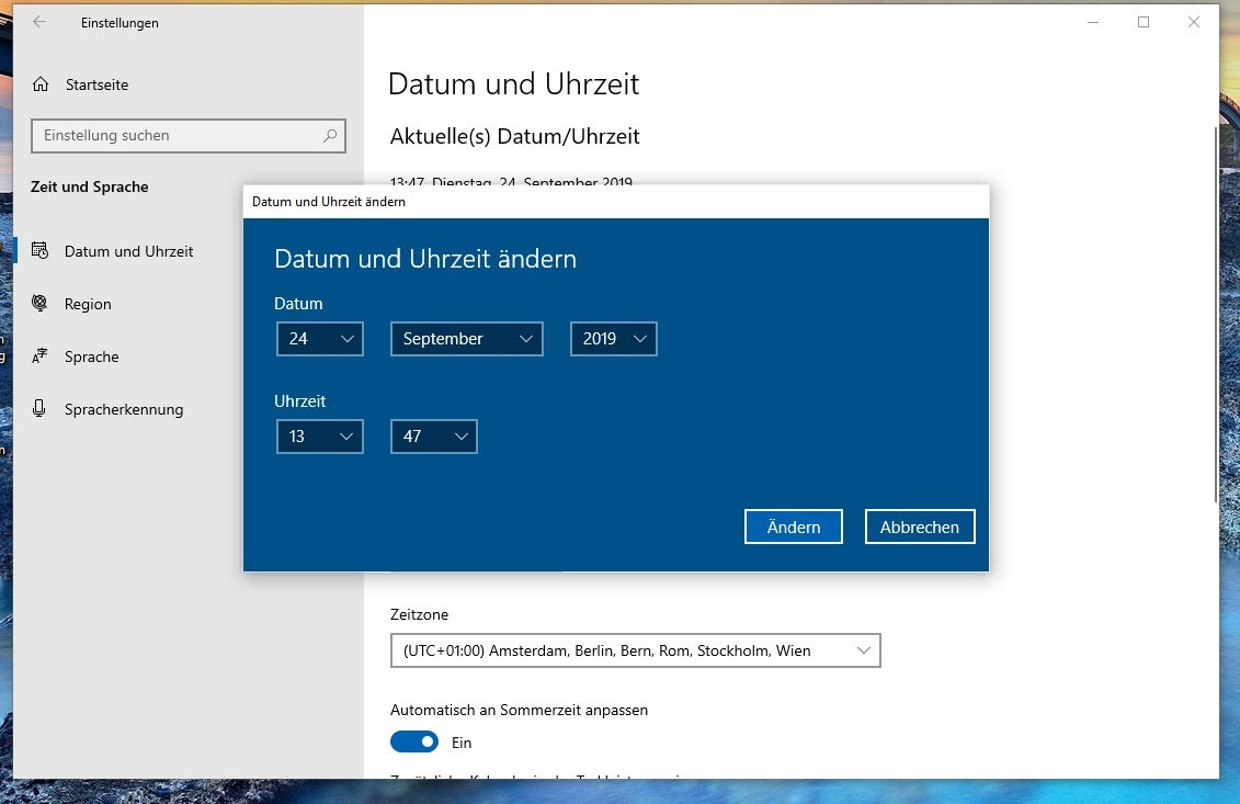 Anleitung: Windows 10 Uhrzeit falsch? Zeit und Datum ändern in Windows 10