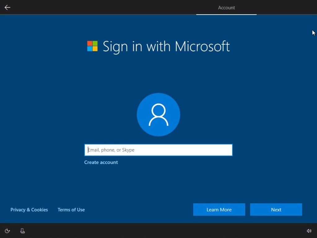 Windows 10 1909: Microsoft blendet lokale Account-Option aus
